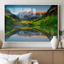 Maroon Bells Lake Wall Art Canvas Print – Framed Majestic