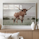 Texas Longhorn Wall Art – Framed Spotted Cattle Canvas by MyGreatCanvas | Canvas Wall Art Prints | Photo Prints & Wall Decor