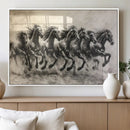 Running Horses Wall Art Canvas Print – Framed Monochrome by MyGreatCanvas | Canvas Wall Art Prints | Photo Prints & Wall Decor