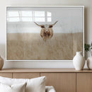 Texas Longhorn Wall Art Canvas Print – Framed Lone Cattle by MyGreatCanvas | Canvas Wall Art Prints | Photo Prints & Wall Decor