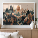 Wood Mountain Landscape Wall Art Canvas Print – Framed