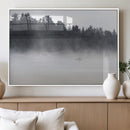 Surfer Fog Wall Art Canvas Print – Framed Foggy Beach Scene by MyGreatCanvas | Canvas Wall Art Prints | Photo Prints & Wall Decor