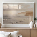 Misty Coastal Wall Art Canvas Print – Framed Golden Sunset by MyGreatCanvas | Canvas Wall Art Prints | Photo Prints & Wall Decor