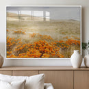 Golden Wildflowers Wall Art Canvas Print – Framed Hills by MyGreatCanvas | Canvas Wall Art Prints | Photo Prints & Wall Decor