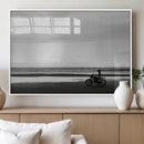 Motorcycle Beach Wall Art Canvas Print – Framed Vintage by MyGreatCanvas | Canvas Wall Art Prints | Photo Prints & Wall Decor