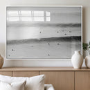 Black White Ocean Wall Art Canvas Print – Framed Coastal by MyGreatCanvas | Canvas Wall Art Prints | Photo Prints & Wall Decor