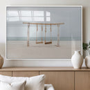 Beach Swing Wall Art Canvas Print – Framed Quiet Beach Art by MyGreatCanvas | Canvas Wall Art Prints | Photo Prints & Wall Decor