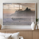 Sunset Surfing Wall Art Canvas Print – Framed Misty by MyGreatCanvas | Canvas Wall Art Prints | Photo Prints & Wall Decor