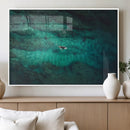 Ocean Surf Wall Art Canvas Print – Framed Vibrant Blue by MyGreatCanvas | Canvas Wall Art Prints | Photo Prints & Wall Decor