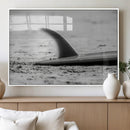 Black White Surfboard Wall Art Canvas Print – Framed by MyGreatCanvas | Canvas Wall Art Prints | Photo Prints & Wall Decor