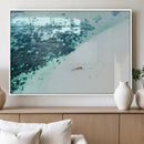 Minimal Beach Wall Art – Framed Ocean Swimming Canvas by MyGreatCanvas | Canvas Wall Art Prints | Photo Prints & Wall Decor