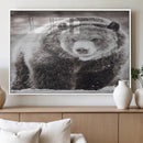 Grizzly Bear Wall Art Canvas Print – Framed Rustic Lodge Art by MyGreatCanvas | Canvas Wall Art Prints | Photo Prints & Wall Decor