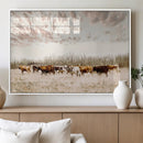 Longhorn Cattle Wall Art Canvas Print – Framed Texas Ranch