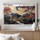 Modern Mount Fuji Wall Art Canvas Print – Framed Abstract
