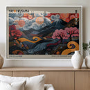 Modern Japanese Wall Art Canvas Print – Framed Contemporary