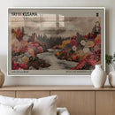 Modern Japanese Wall Art Canvas Print – Framed Abstract