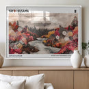 Modern Japanese Wall Art Canvas Print – Framed Abstract