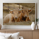 Highland Cow Wall Art Canvas Print – Framed Rustic Animal by MyGreatCanvas | Canvas Wall Art Prints | Photo Prints & Wall Decor