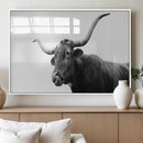 Longhorn Photography Wall Art Canvas Print – Framed Western by MyGreatCanvas | Canvas Wall Art Prints | Photo Prints & Wall Decor