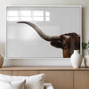 Longhorn Wall Art Canvas Print – Framed Western Cow Texas by MyGreatCanvas | Canvas Wall Art Prints | Photo Prints & Wall Decor