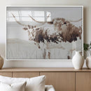 Longhorn Cow Decor Wall Art Canvas Print – Framed Rustic by MyGreatCanvas | Canvas Wall Art Prints | Photo Prints & Wall Decor