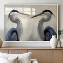 Blue Heron Pair Wall Art Canvas Print, Framed Coastal Bird by MyGreatCanvas | Canvas Wall Art Prints | Photo Prints & Wall Decor