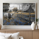 Longhorn Wall Art Canvas Print – Framed Texas Canvas Picture by MyGreatCanvas | Canvas Wall Art Prints | Photo Prints & Wall Decor