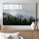 Misty Mountains Wall Art Canvas Print – Framed Foggy Forest by MyGreatCanvas | Canvas Wall Art Prints | Photo Prints & Wall Decor