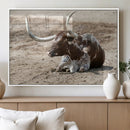 Texas Longhorn Wall Art Canvas Print – Framed Country Living