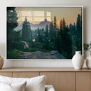Mountain Wall Art Canvas Print – Framed Forest Serenity
