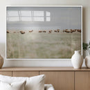 Bison Herd Wall Art Canvas Print – Framed Western Bison