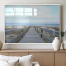 Beach Boardwalk Wall Art Canvas Print – Framed Coastal