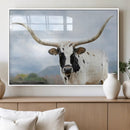 Texas Longhorn Wall Art Canvas Print – Framed Western Rustic by MyGreatCanvas | Canvas Wall Art Prints | Photo Prints & Wall Decor