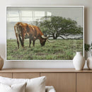 Texas Longhorn Wall Art Canvas Print – Framed Rustic Ranch by MyGreatCanvas | Canvas Wall Art Prints | Photo Prints & Wall Decor