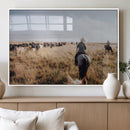 Western Wall Art Canvas Print – Framed Cowboy Cattle Drive by MyGreatCanvas | Canvas Wall Art Prints | Photo Prints & Wall Decor