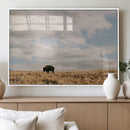 American Wild Bison Wall Art Canvas Print – Framed Rustic by MyGreatCanvas | Canvas Wall Art Prints | Photo Prints & Wall Decor
