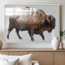 Snowy Buffalo Wall Art Canvas Print – Framed Wildlife by MyGreatCanvas | Canvas Wall Art Prints | Photo Prints & Wall Decor