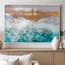 Aerial Beach Wall Art Canvas Print – Framed Ocean Waves by MyGreatCanvas | Canvas Wall Art Prints | Photo Prints & Wall Decor