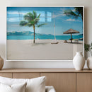 Tropical Beach Wall Art Canvas Print – Framed Palm Tree by MyGreatCanvas | Canvas Wall Art Prints | Photo Prints & Wall Decor