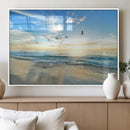 Minimalist Seaside Wall Art Canvas Print – Morning Glow