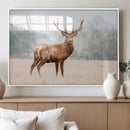 Vintage Wildlife Wall Art Canvas Print – Misty Landscape