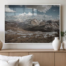 Mountain Landscape Wall Art Canvas Print – Framed Snowy