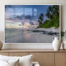 Tropical Beach Wall Art Canvas Print – Framed Sunset Glow by MyGreatCanvas | Canvas Wall Art Prints | Photo Prints & Wall Decor