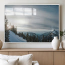Snowy Mountains Wall Art Canvas Print – Framed Alpine by MyGreatCanvas | Canvas Wall Art Prints | Photo Prints & Wall Decor