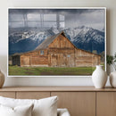 Rustic Wooden Barn Wall Art Canvas Print – Snowy Mountain by MyGreatCanvas | Canvas Wall Art Prints | Photo Prints & Wall Decor