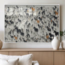 Wild Horse Stampede Wall Art Canvas Print – Monochrome by MyGreatCanvas | Canvas Wall Art Prints | Photo Prints & Wall Decor