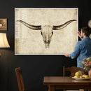 Longhorn Skull Wall Art Canvas Print – Rustic Western by MyGreatCanvas | Canvas Wall Art Prints | Photo Prints & Wall Decor