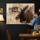 Moose Canvas Wall Art — Rustic Wildlife Painting Print | by MyGreatCanvas | Canvas Wall Art Prints | Photo Prints & Wall Decor