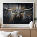Rustic Longhorn Bull Wall Art Canvas Print – Vintage Western by MyGreatCanvas | Canvas Wall Art Prints | Photo Prints & Wall Decor