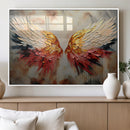 Vibrant Angel Wings Wall Art Canvas Print – Gold Red by MyGreatCanvas | Canvas Wall Art Prints | Photo Prints & Wall Decor